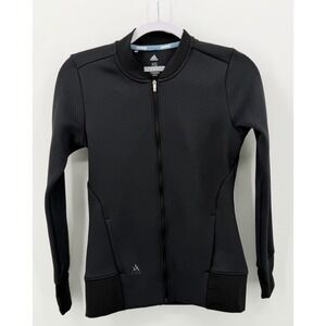 Adidas Women's Climaheat Full Zip Jacket Legend Black Textured Size X-Small